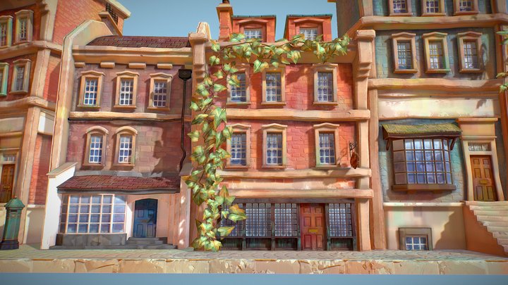 Stylised Victorian Street 3D Model