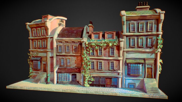 Stylised Victorian Street 3D Model