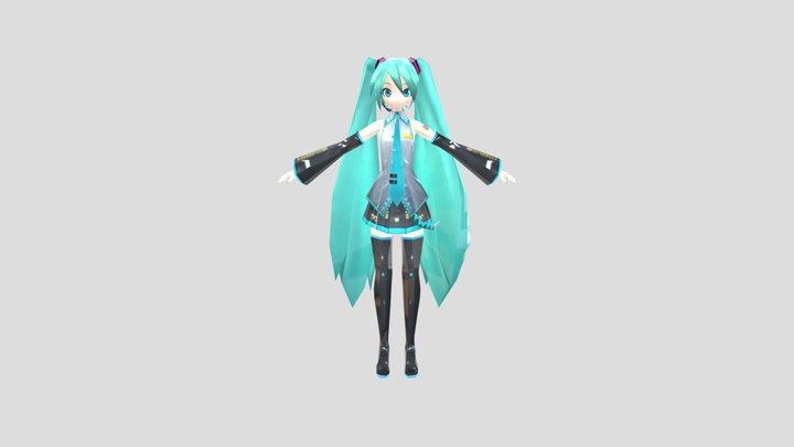 MikuPa Miku Model (With Bones, For Prisma3D) 3D Model