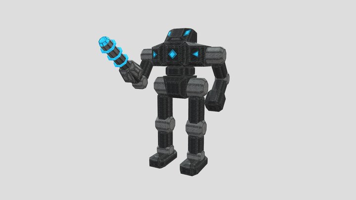 Enemy robot with plasma 3D Model