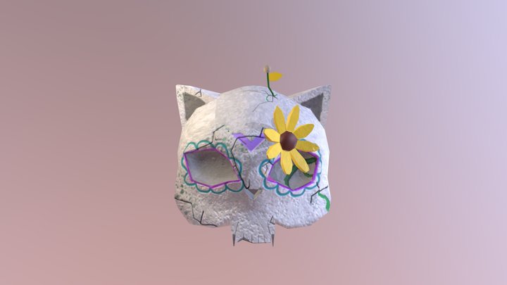 Sugar Cat Skull 3D Model
