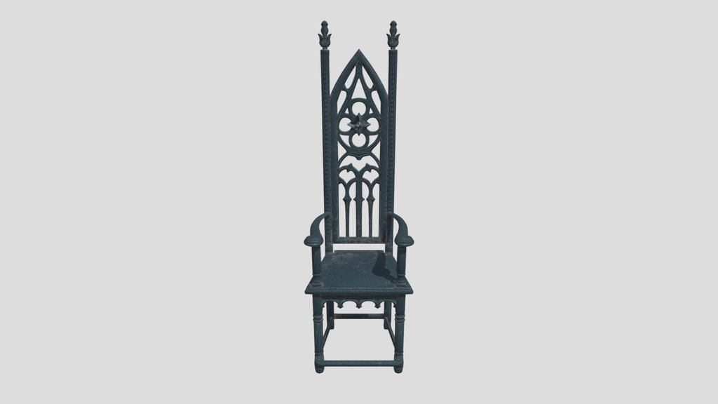 Blue Vitage Wooden Chair