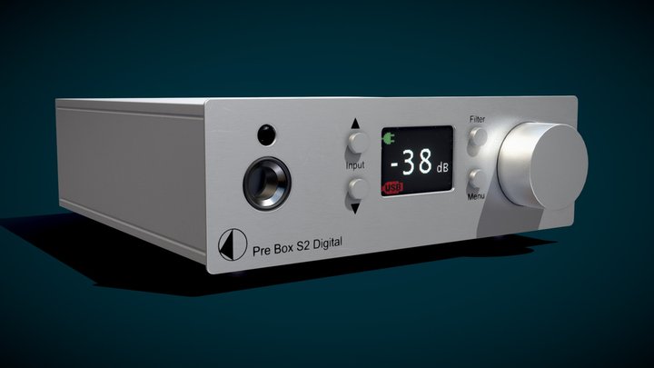 DAC Pre-Amplifier Pro-Ject Pre Box S2 Digital 3D Model