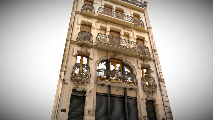 Art Nouveau Building Modernismo "Casa Raduán" 3D Model