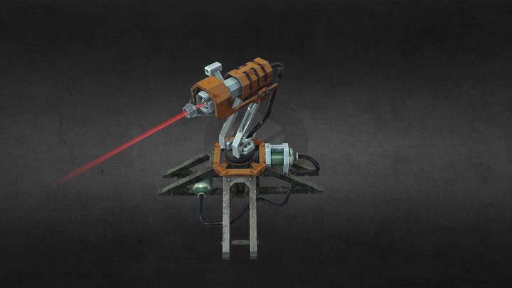 Laser Turret 3D Model