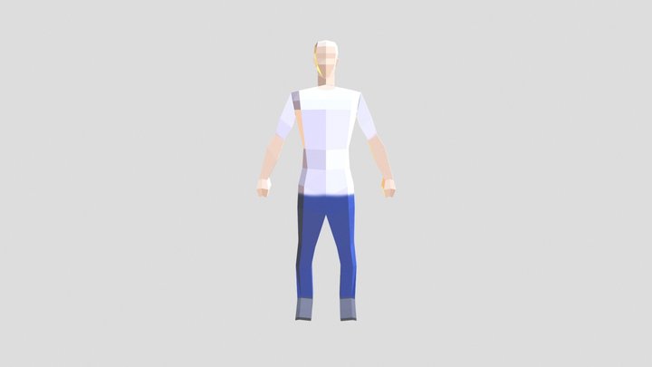 Low-Poly Man 3D Model