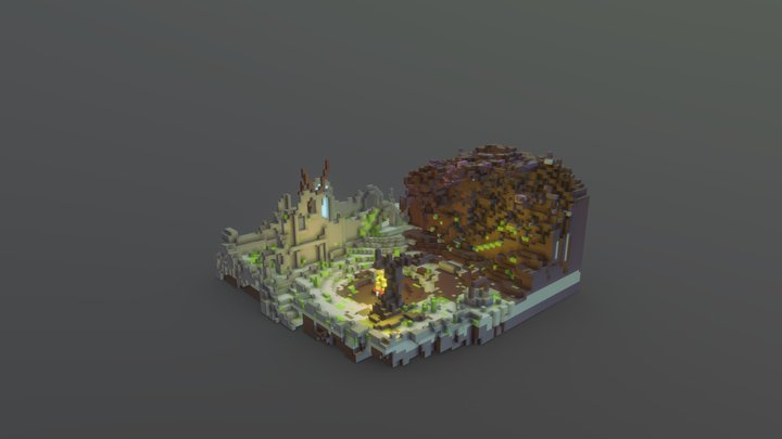 santuario enlace de fuego 3D Model