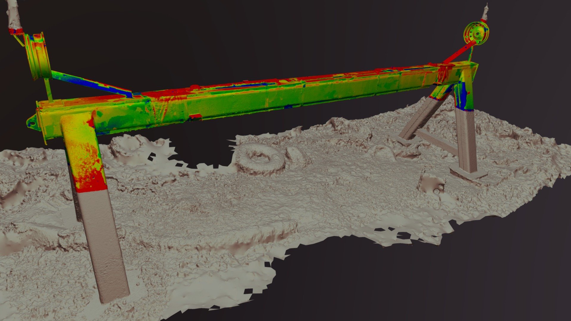 Underwater beam structure for test, Geocean
