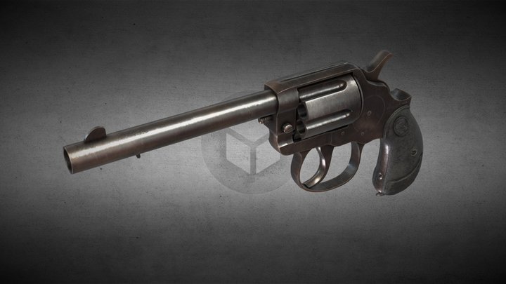 Old Revolver 3D Model