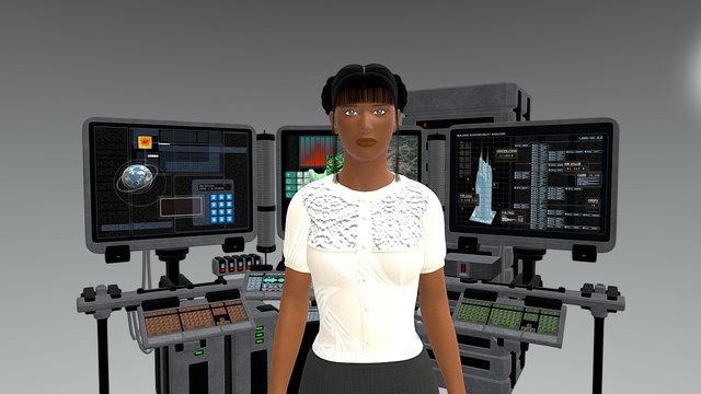 Female Presenter 3D Model