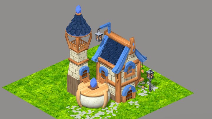 cute lowpoly house №2 3D Model