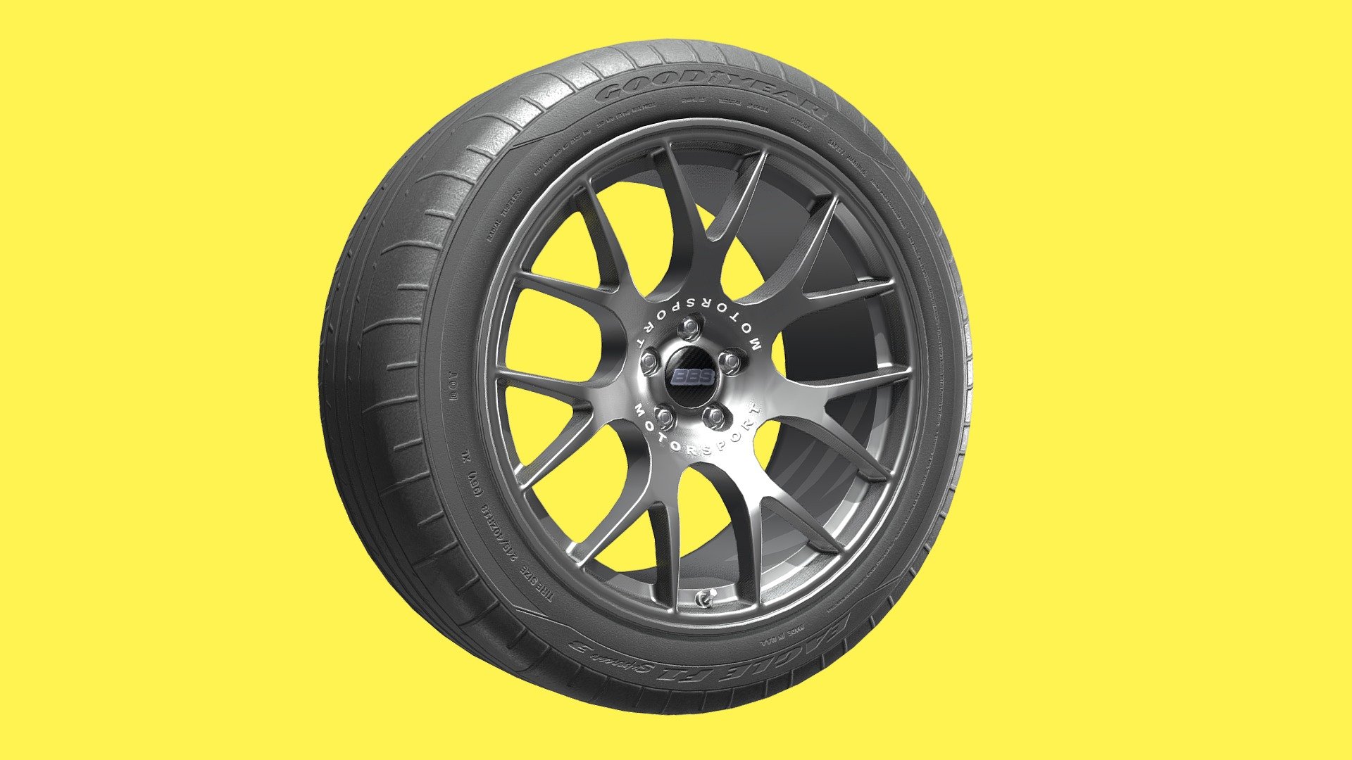BBS CH-R + Goodyear Eagle F1 Supercar 3 — Sketchfab embed 3D viewer