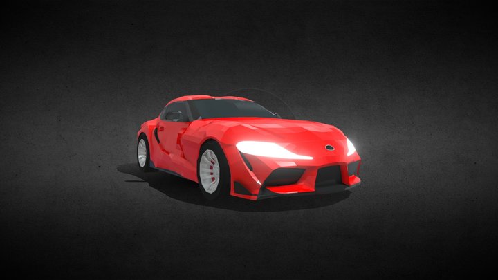 Toyota GR Supra Low Poly_Texture Update 3D Model