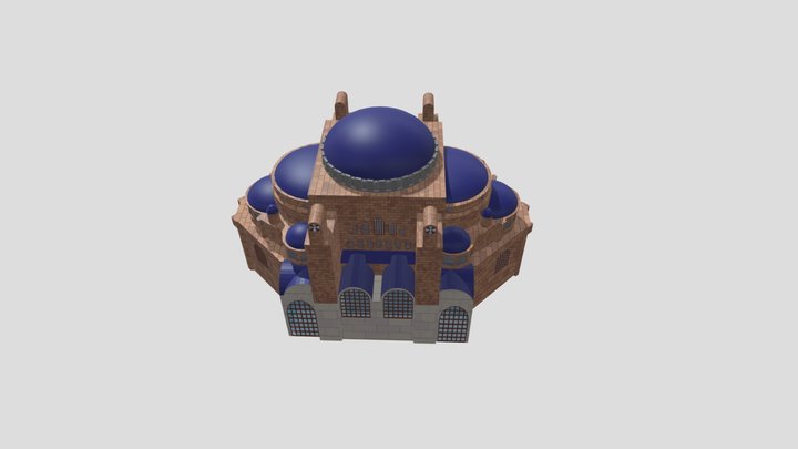 Hagia Sophia without minarets 3D Model