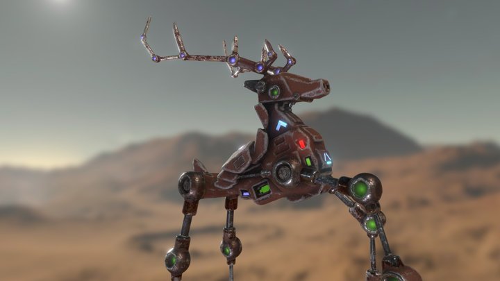 Cyborg Reindeer 3D Model