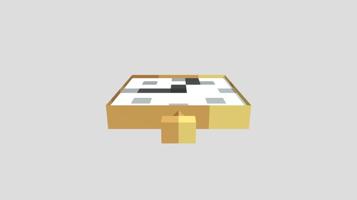 Little gold clock 3D Model