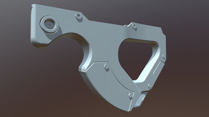 CQR foregrip 3D Model