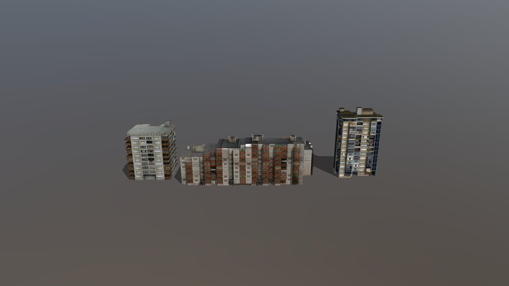 Half-life 2 - complete city-17 buildings 3D Model