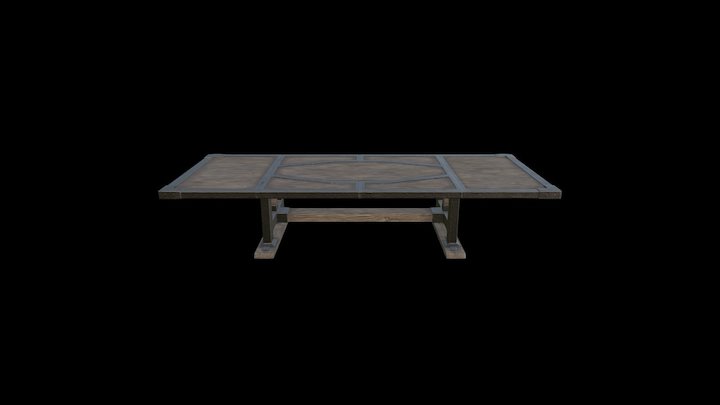 Medieval Table Game Asset 3D Model