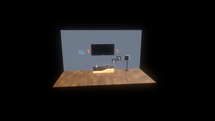 TV ROOM AT 4am 3D Model