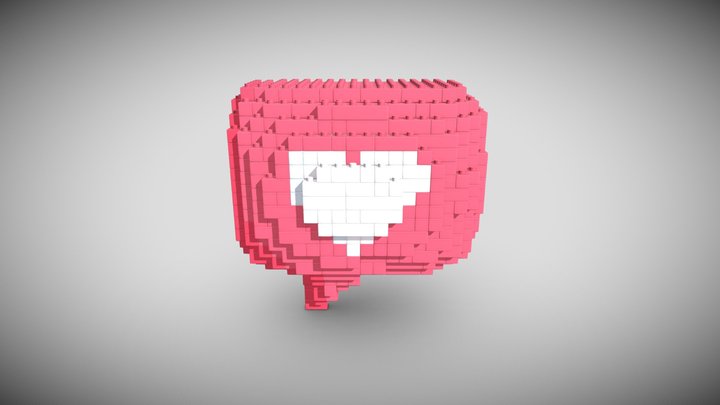 Lego Emoji - Heart 3D Model