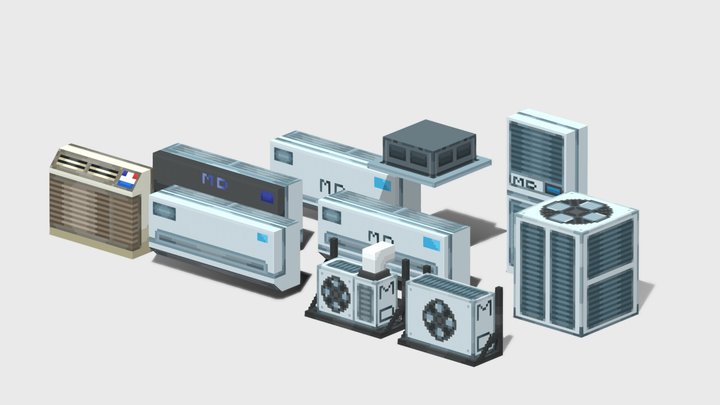 monoDeco Air Conditioners 3D Model