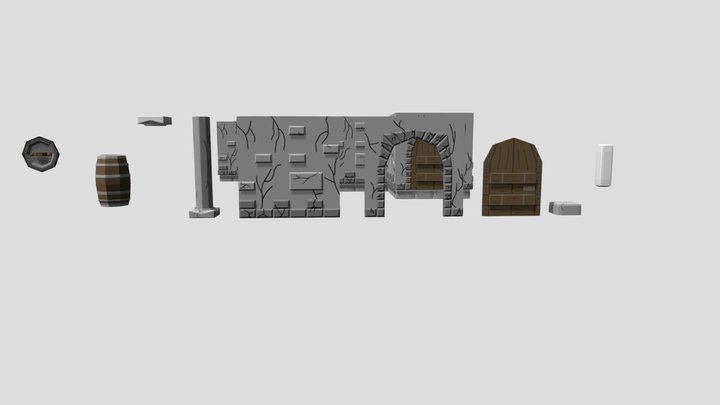 Dungeon Full Text 3D Model