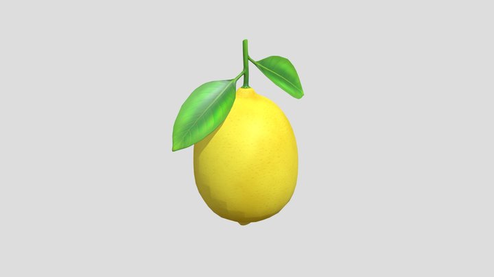 Hazardous Plastic Choking Lemon 3D Model