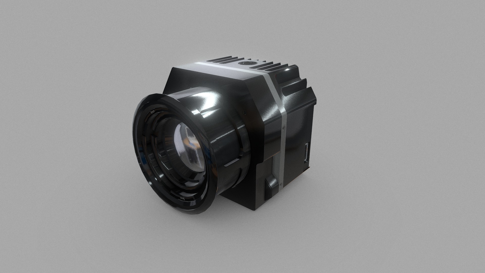 3D model Flir Vue Pro Thermal Camera - This is a 3D model of the Flir Vue Pro Thermal Camera. The 3D model is about a black and silver camera.
