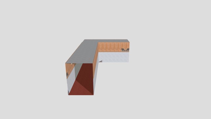 Run down hotel corridor 3D Model