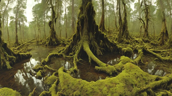 HDRI Swamp and Wetland Panorama C 3D Model