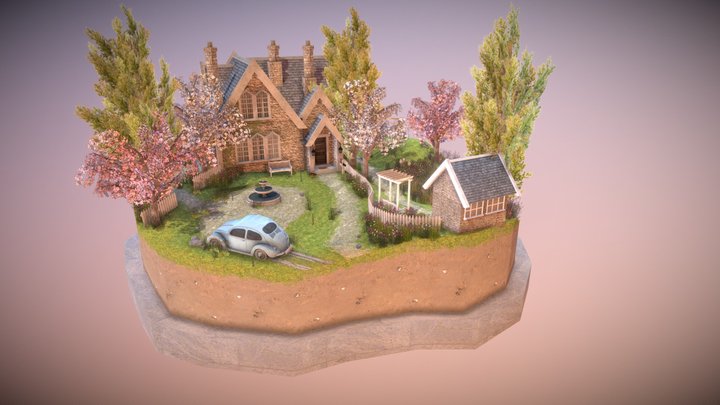 Diorama Grandma House - Easteregg hunt 3D Model
