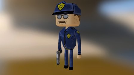 Cop Tex Gun 3D Model