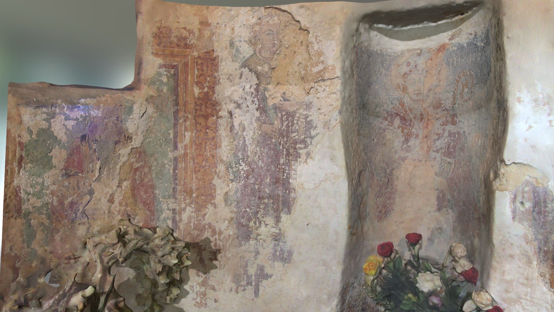 Medieval frescoes in the chapel of San Silviano