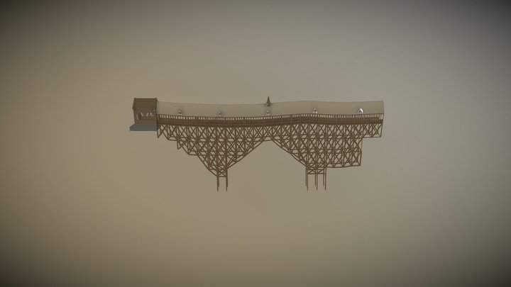 Hogwarts Wooden Bridge 3D Model