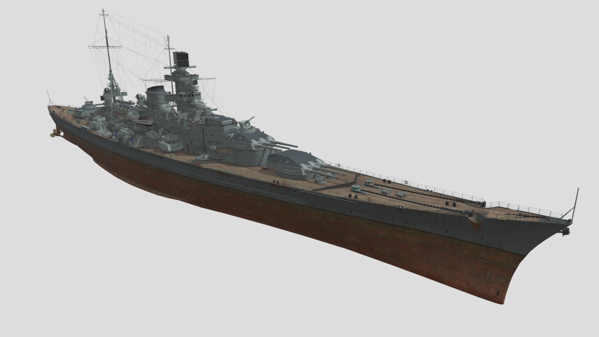 The Third Reich Navy large cruiser FRITHJOF - Download Free 3D model by ...