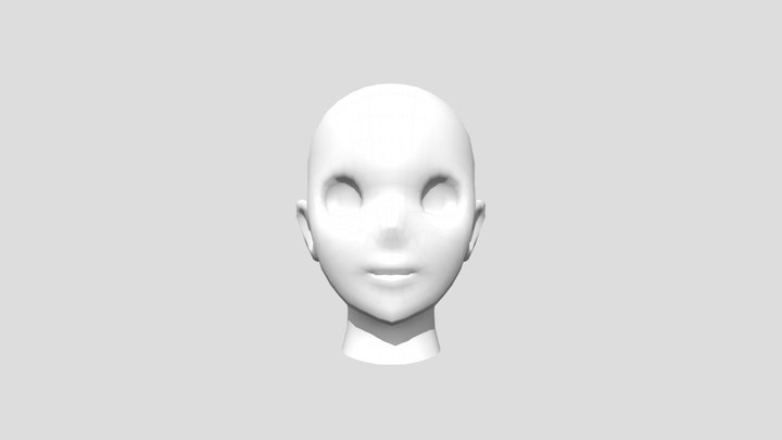 Anime Head Base Model 3D Model
