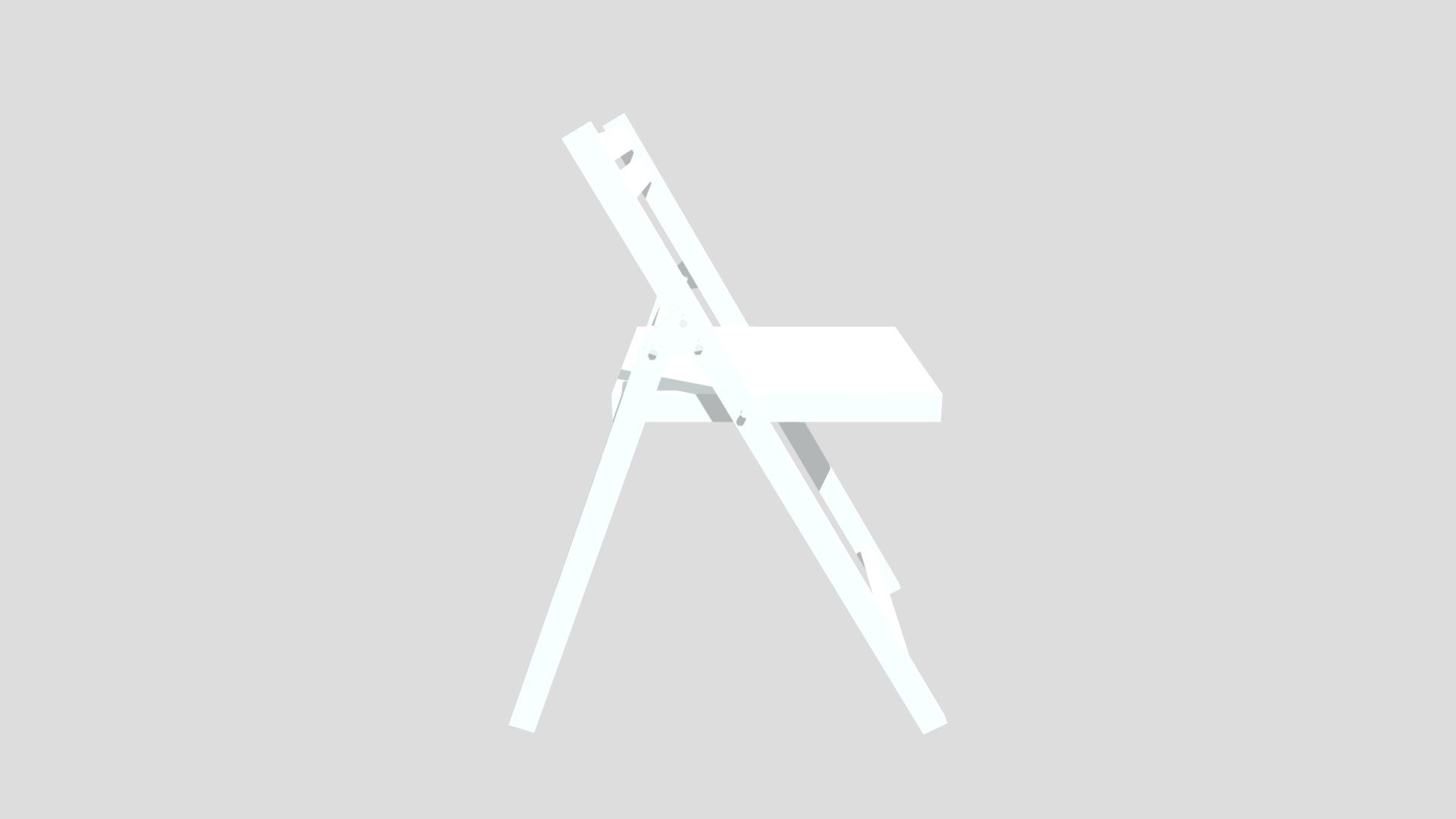 Simple reclined square chair - with back support - 3D model by B-48-MFJ ...