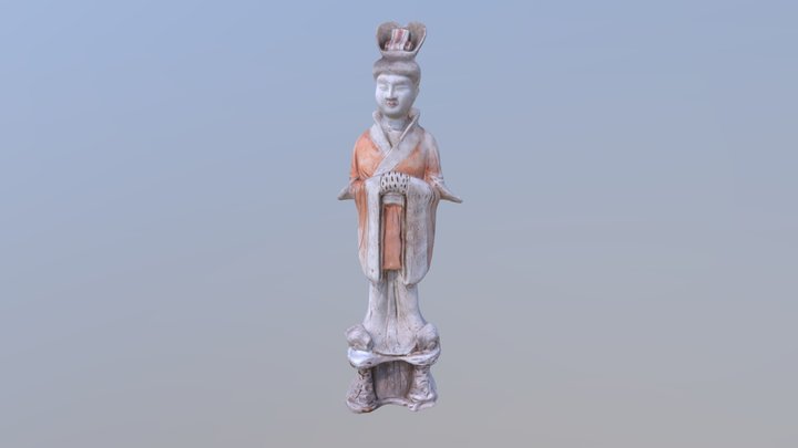 彩绘文吏俑 3D Model