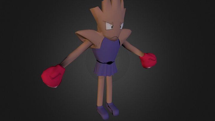 Hitmonchan Redone 3D Model