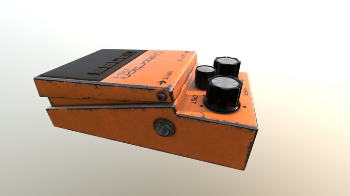 BOSS DS-1 guitar pedal 3D Model