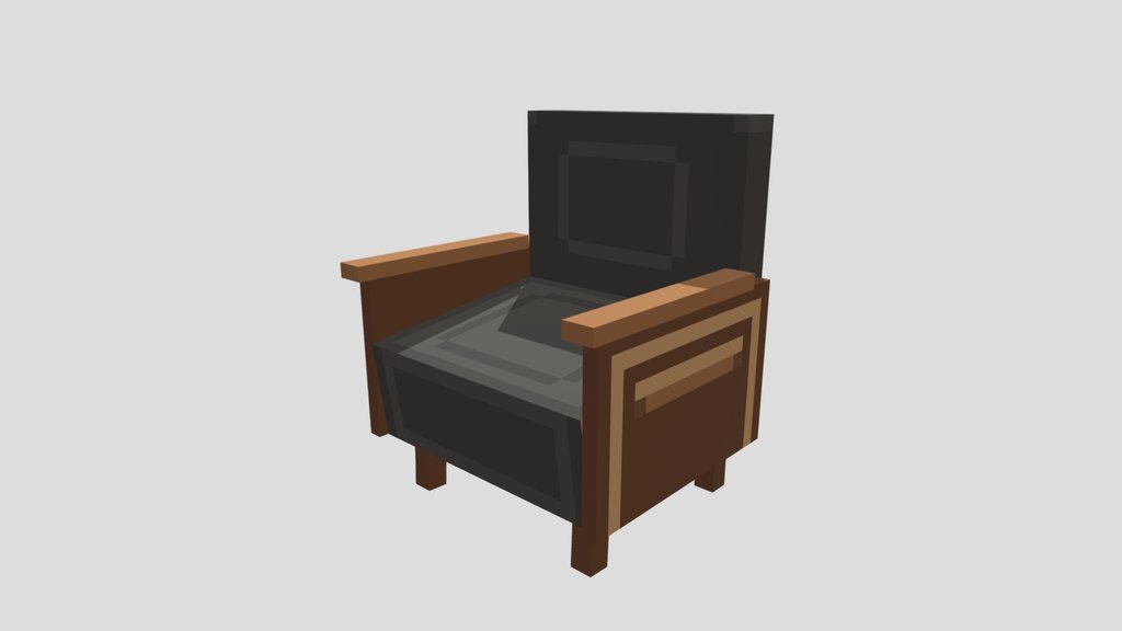 Chair minecraft low poly vanilla