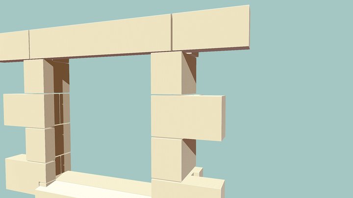 Stone Window Construction 3D Model