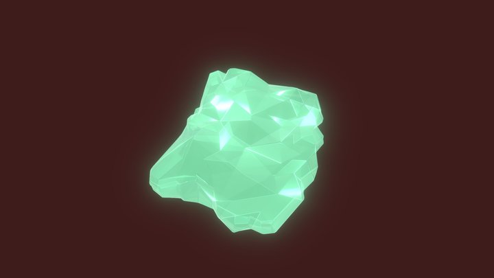 Glowing Gemstone 3D Model