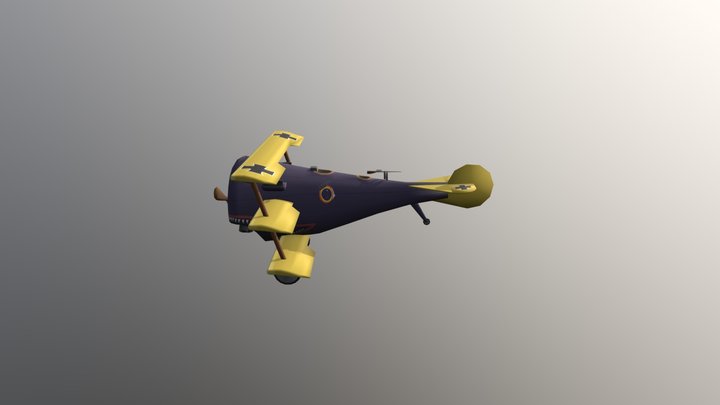 Handpainted Plane GameArt2019 DAEHowest 3D Model