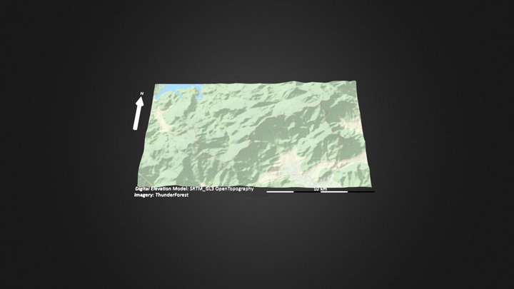 白卡莲银_等高地图 – Free 3D Model STL