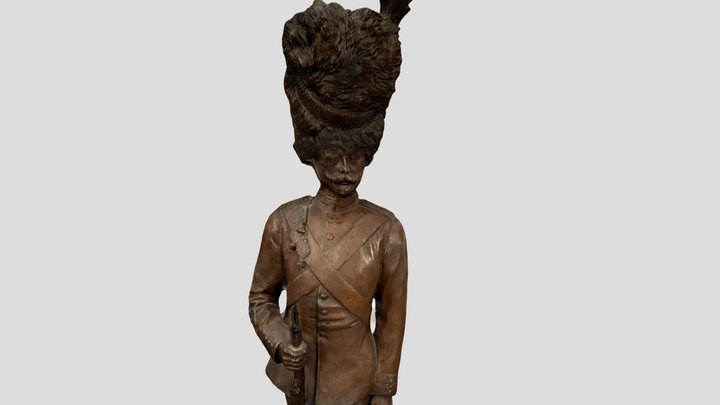 Bronzefigur Oberstleutnant von Otterstedt 3D Model
