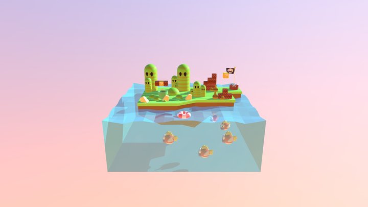 marioisland _sketchfab 3D Model