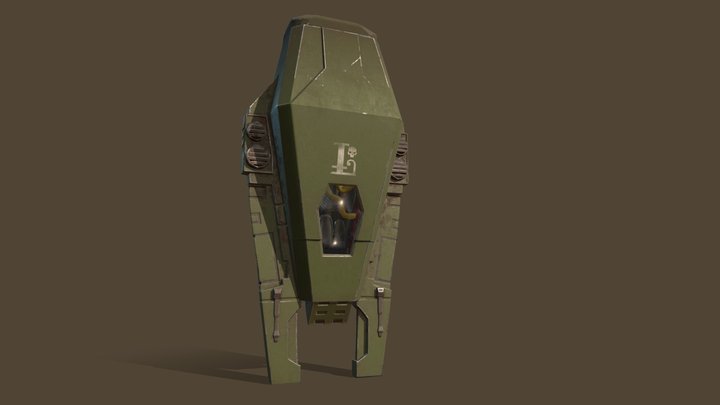 Lucisus Escape Pod - Green Variant 3D Model
