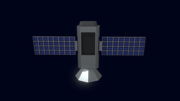 Low poly Satellite 3D Model